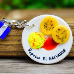 Llavero de Pupusas Salvadoreñas