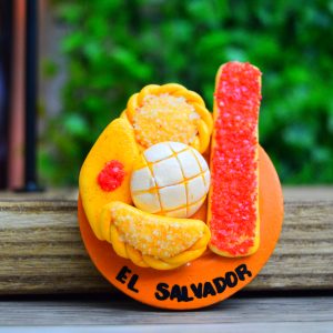 Salvadoran Traditional Food Magnet gift from El Salvador-Handcrafted fridge magnet for kitchen decor-Central American cuisine souvenir-503