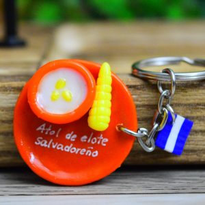 Salvadoran corn atol keychain